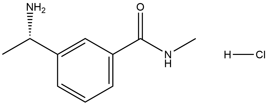 Benzamide, 3-[(1S)-1-aminoethyl]-N-methyl-, hydrochloride (1:1) 结构式