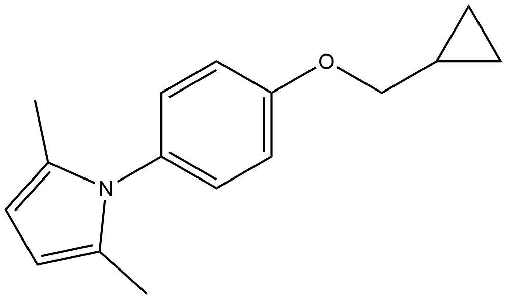 1-[4-(Cyclopropylmethoxy)phenyl]-2,5-dimethyl-1H-pyrrole 结构式