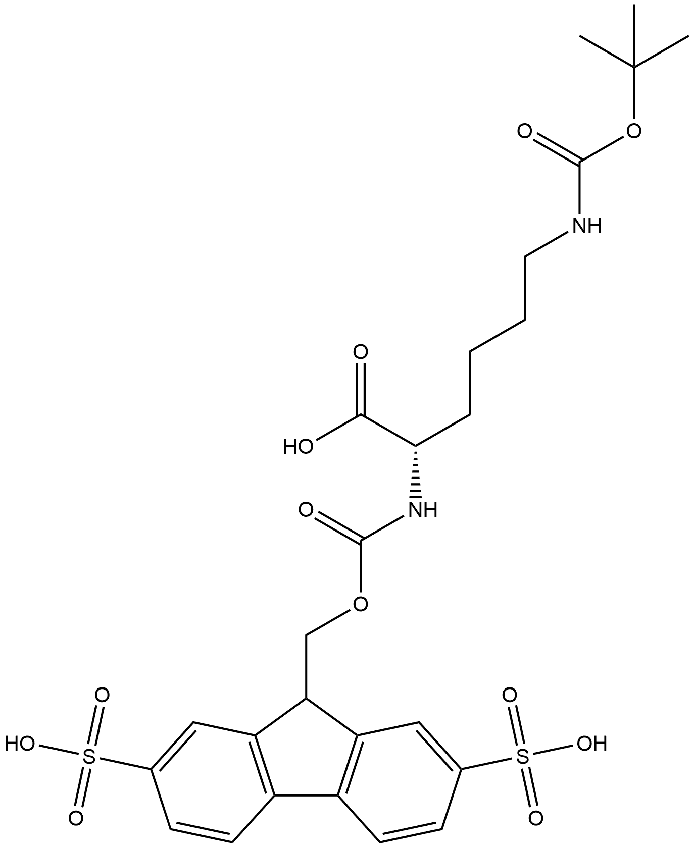 Smoc-Lys(Boc)-OH 结构式