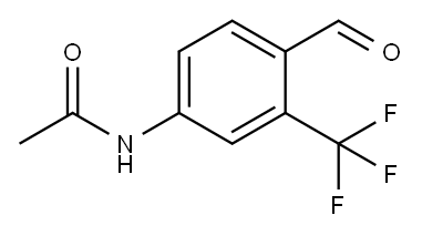 N-(4-甲酰基-3-(三氟甲基)苯基)乙酰胺 结构式