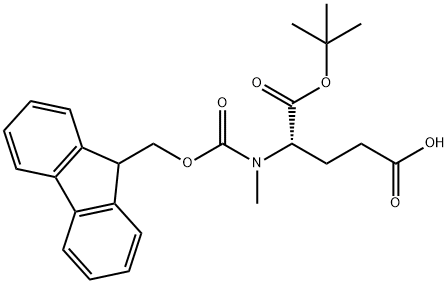 L-Glutamic acid, N-[(9H-fluoren-9-ylmethoxy)carbonyl]-N-methyl-, 1-(1,1-dimethylethyl) ester 结构式