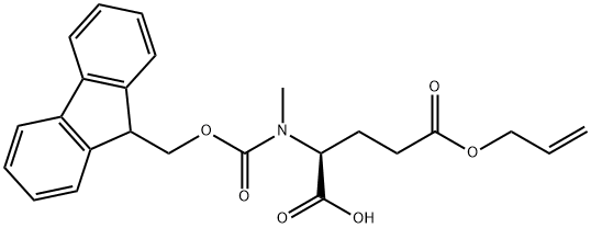 L-Glutamic acid, N-[(9H-fluoren-9-ylmethoxy)carbonyl]-N-methyl-, 5-(2-propen-1-yl) ester 结构式