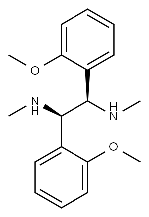 (1R,2R)-1,2-双(2-甲氧基苯基)-N1,N2-二甲基-1,2-乙二胺 结构式