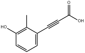 3-(3-羟基-2-甲基苯基)丙炔酸 结构式