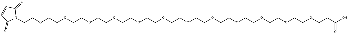 4,7,10,13,16,19,22,25,28,31,34,37-Dodecaoxanonatriacontanoic acid, 39-(2,5-dihydro-2,5-dioxo-1H-pyrrol-1-yl)- 结构式