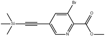 3-溴-5-((三甲硅基)乙炔基)吡啶甲酸甲酯 结构式