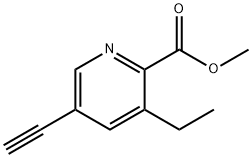 3-乙基-5-乙炔基吡啶甲酸甲酯 结构式