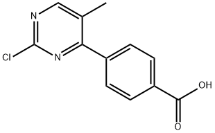 4-(2-氯-5-甲基嘧啶-4-基)苯甲酸 结构式