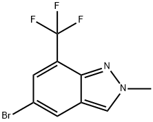 5-溴-2-甲基-7-(三氟甲基)-2H-吲唑 结构式