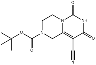 1,1-Dimethylethyl 9-cyano-1,3,4,6,7,8-hexahydro-6,8-dioxo-2H-pyrazino[1,2-c]pyrimidine-2-carboxylate 结构式