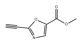 2-乙炔基噁唑-5-羧酸甲酯 结构式