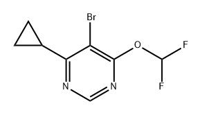 5-溴-4-环丙基-6-(二氟甲氧基)嘧啶 结构式