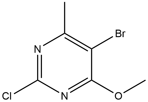 5-溴-2-氯-4-甲氧基-6-甲基嘧啶 结构式