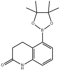 5-(4,4,5,5-四甲基-1,3,2-二氧硼杂环戊烷-2-基)-3,4-二氢喹啉-2(1H)-酮 结构式