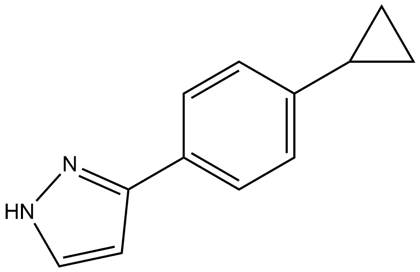 3-(4-Cyclopropylphenyl)-1H-pyrazole 结构式