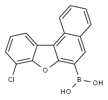B-(8-氯苯并[B]萘并[1,2-D]呋喃-6-基)硼酸 结构式