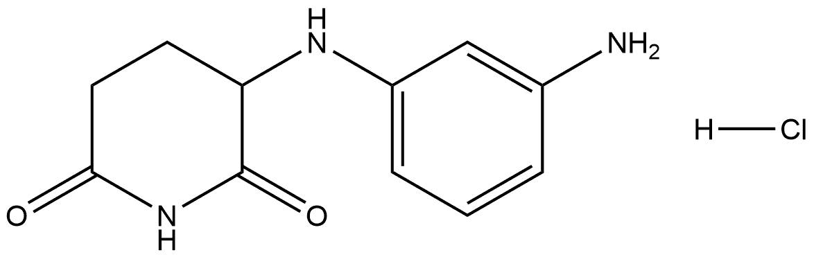 3-[(3-氨基苯基)氨基]哌啶-2,6-二酮盐酸盐 结构式