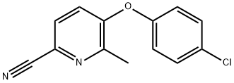 5-(4-氯苯氧基)-6-甲基吡啶甲腈 结构式
