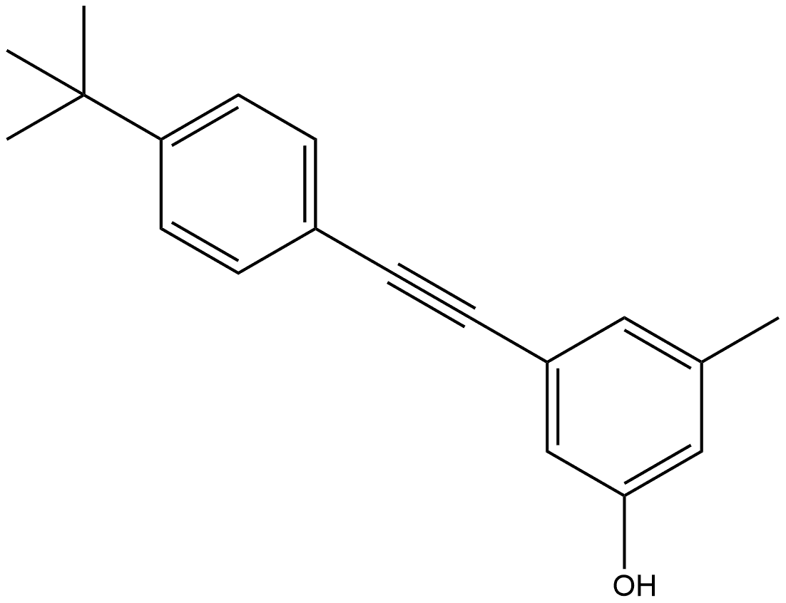 3-[2-[4-(1,1-Dimethylethyl)phenyl]ethynyl]-5-methylphenol 结构式