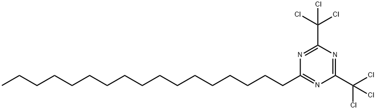 1,3,5-Triazine, 2-heptadecyl-4,6-bis(trichloromethyl)- 结构式