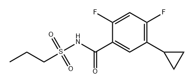 5-环丙基-2,4-二氟-N-(丙基磺酰基)苯甲酰胺 结构式