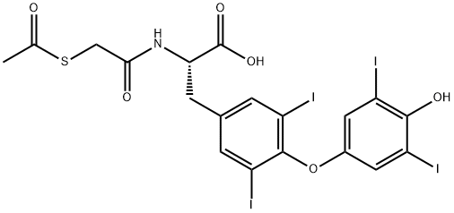 L-Tyrosine, N-[2-(acetylthio)acetyl]-O-(4-hydroxy-3,5-diiodophenyl)-3,5-diiodo- 结构式