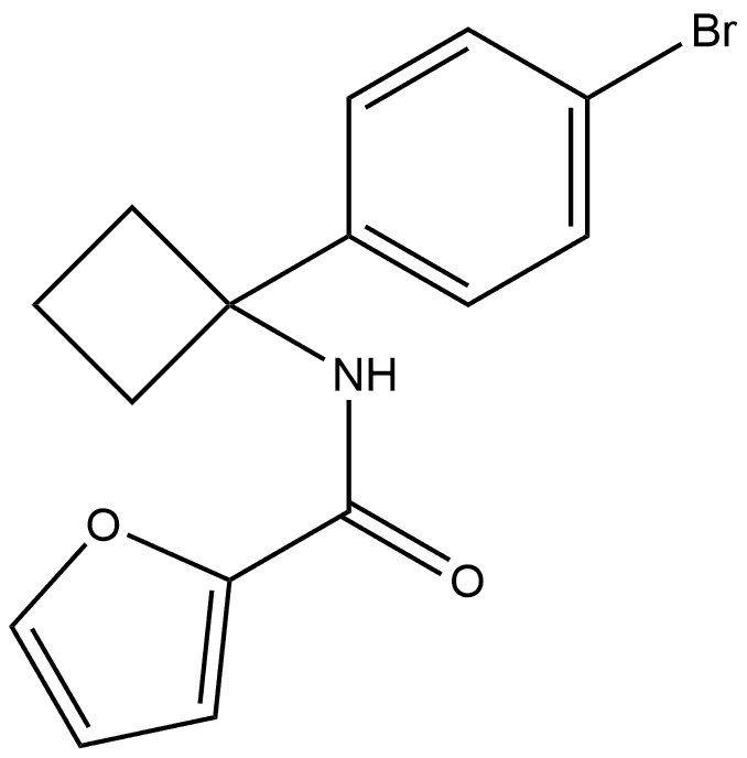 N-(1-(4-溴苯基)环丁基)呋喃-2-甲酰胺 结构式