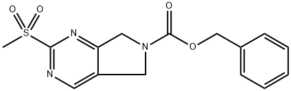 2-(甲基磺酰基)-5,7-二氢-6H-吡咯并[3,4-D]嘧啶-6-羧酸苄酯 结构式