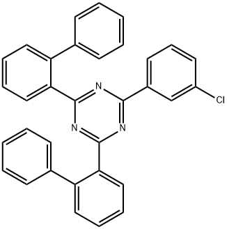 2,4-二(2-联苯基)-6-(3-氯苯基)-1,3,5-三嗪 结构式