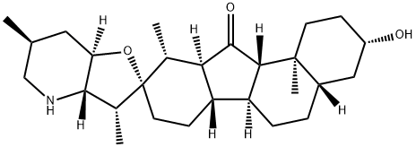 Spiro[9H-benzo[a]fluorene-9,2'(3'H)-furo[3,2-b]pyridin]-11(1H)-one, eicosahydro-3-hydroxy-3',6',10,11b-tetramethyl-, (2'S,3S,3'R,3'aS,4aS,6'S,6aS,6bS,7'aR,10R,10aS,11aS,11bS)- 结构式