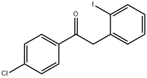 1-(4-氯苯基)-2-(2-碘苯基)乙酮 结构式