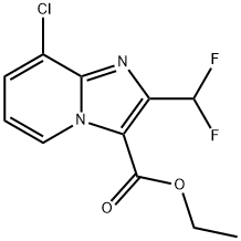 Ethyl 8-chloro-2-(difluoromethyl)imidazo[1,2-a]pyridine-3-carboxylate 结构式