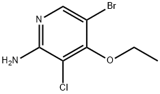 5-溴-3-氯-4-乙氧基吡啶-2-胺 结构式