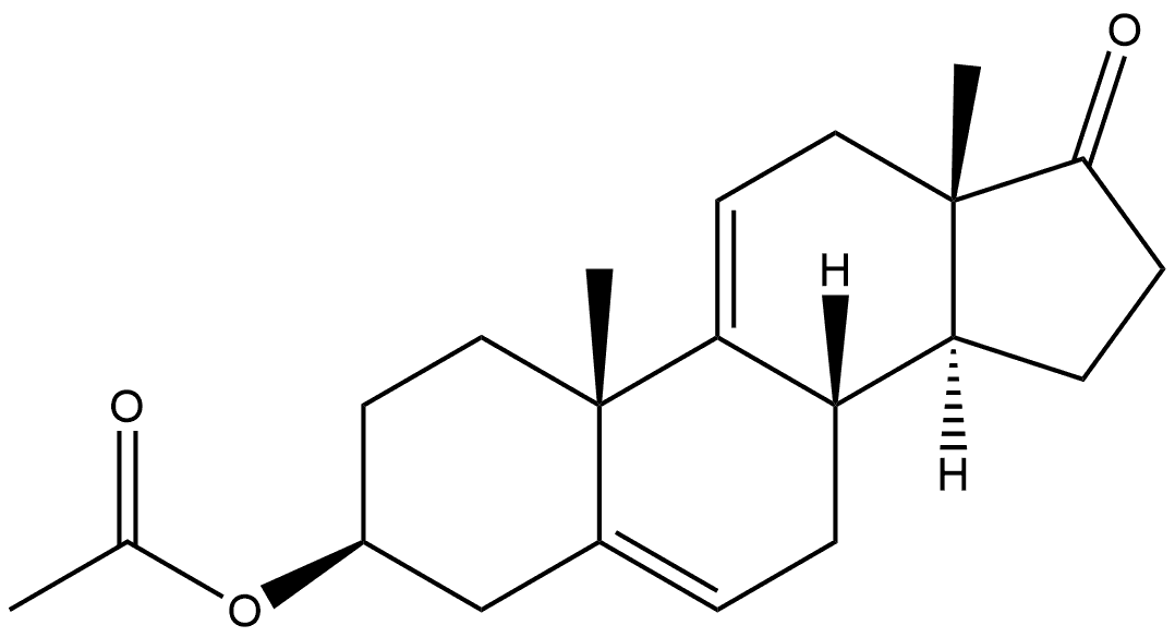 Androsta-5,9(11)-dien-17-one, 3-(acetyloxy)-, (3β)- (9CI) 结构式