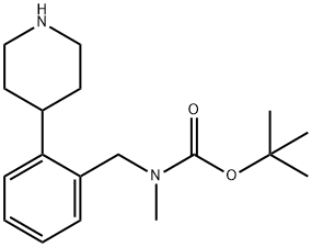 tert-butyl methyl(2-(piperidin-4-yl)benzyl)carbamate 结构式