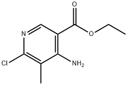 4-氨基-6-氯-5-甲基烟酸乙酯 结构式