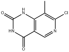 7-氯-8-甲基吡啶并[4,3-D]嘧啶-2,4(1H,3H)-二酮 结构式