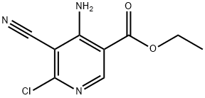 4-氨基-6-氯-5-氰基乙酸乙酯 结构式