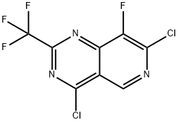 4,7-二氯-8-氟-2-(三氟甲基)吡啶[4,3-D]嘧啶 结构式