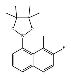 2-(7-氟-8-甲基-1-萘基)-4,4,5,5-四甲基-1,3,2-二氧硼杂环戊烷 结构式