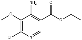 4-氨基-6-氯-5-甲氧基烟酸乙酯 结构式