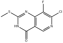 7-氯-8-氟-2-(甲硫基)吡啶并[4,3-D]嘧啶-4(3H)-酮 结构式