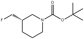 (3S)-3-(氟甲基)哌啶-1-甲酸叔丁酯 结构式