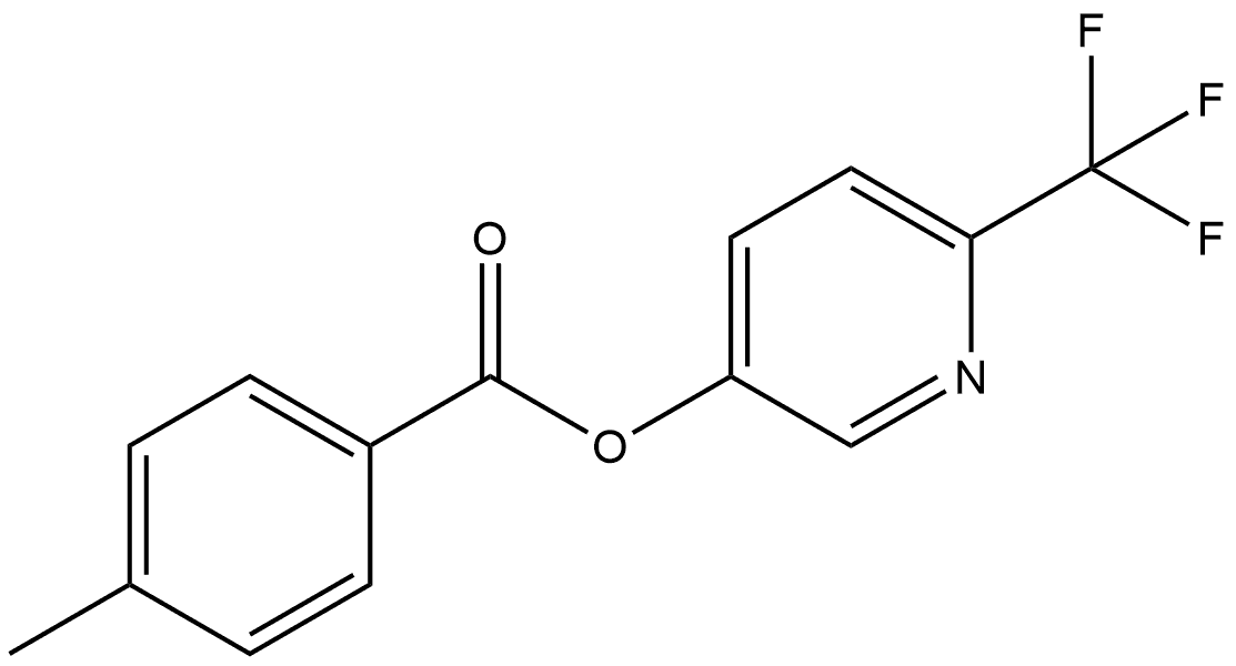 6-(Trifluoromethyl)-3-pyridinyl 4-methylbenzoate 结构式