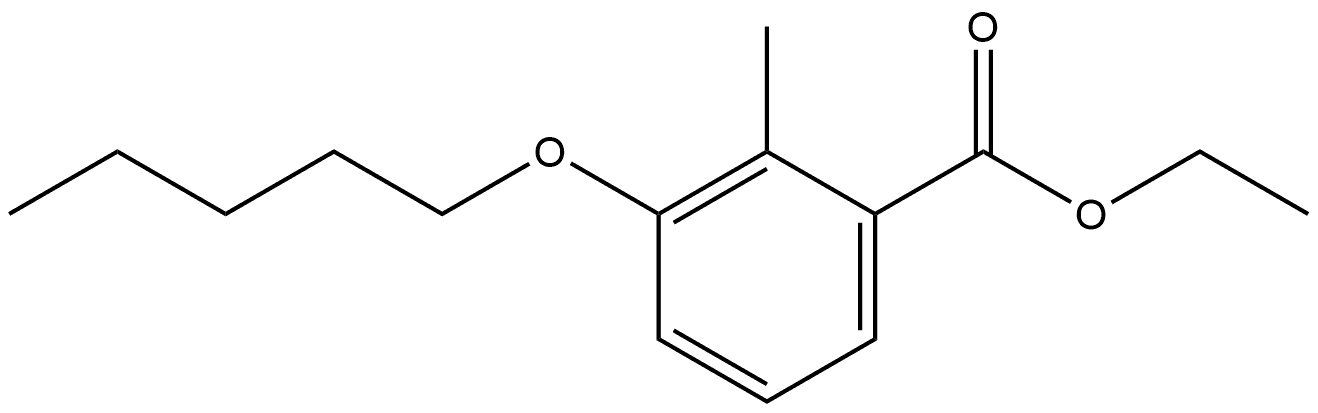 Ethyl 2-methyl-3-(pentyloxy)benzoate 结构式