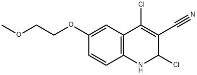 2,4-二氯-6-(2-甲氧基乙氧基)-1,2-二氢喹啉-3-腈 结构式