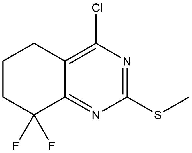 4-氯-8,8-二氟-2-(甲硫基)-5,6,7,8-四氢喹唑啉 结构式