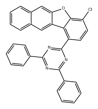 1,3,5-三嗪,2-(4-氯苯并[B]萘并[2,3-D]呋喃-1-基)-4,6-二苯基- 结构式
