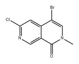 4-溴-6-氯-2-甲基-2,7-萘啶-1(2H)-酮 结构式