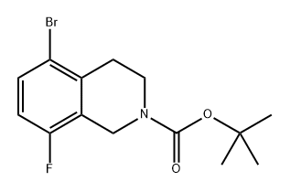 tert-butyl 5-bromo-8-fluoro-3,4-dihydroisoquinoline-2(1H)-carboxylate 结构式